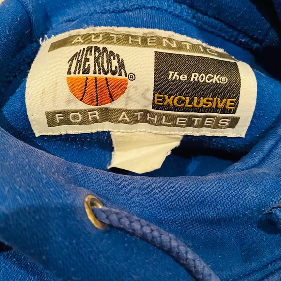 The Rock Athletic Royal Blue Basketball Thick Fleece Hoodie Sweatshirt Sz Medium - Picture 3 of 6